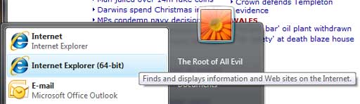What a choice, two Internet Explorers. That will just freak out linux people.