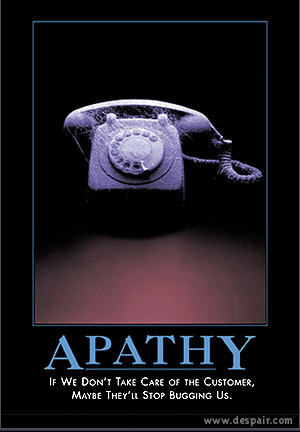 Apathy starts at home, it then moves onto a bus to get to work.