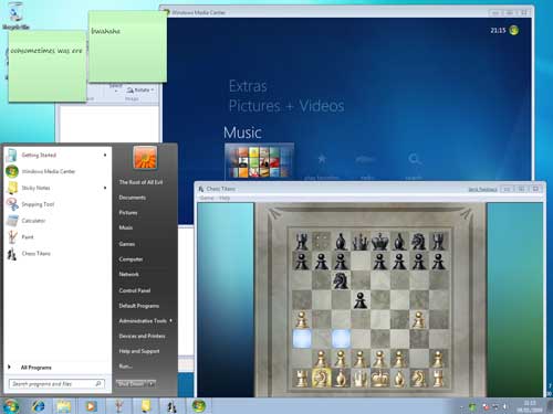 The desktop of Windows 7. Err....