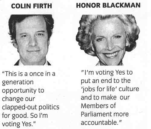 A bloke who stammers to win awards and another bloke who wears lipstick.