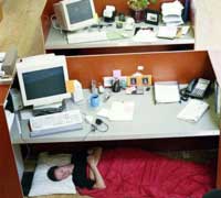 Rock a bye sad freak, under the desk....